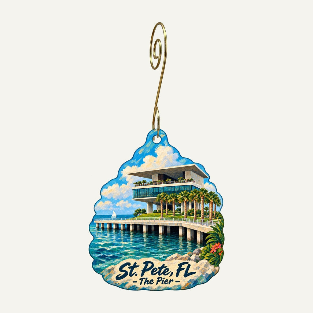 Pieces of a Dream Town Icon custom wood ornament OC1429 hanging on hook
