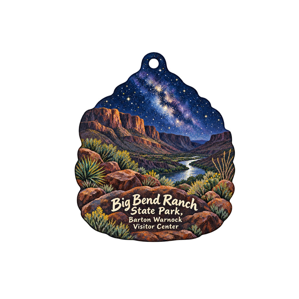 Barton Warnock Visitor Center Logo custom wood ornament OC1430 on white