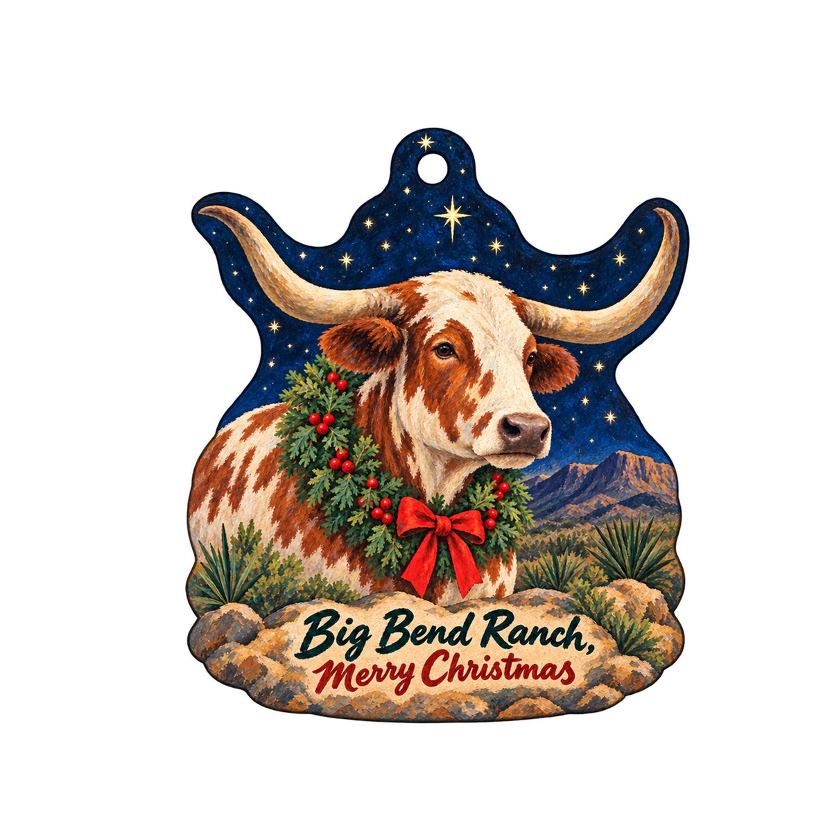 Barton Warnock Visitor Center Christmas custom wood ornament OC1431 on white