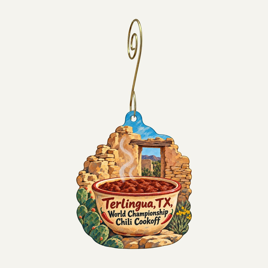 Barton Warnock Visitor Center Town Icon custom wood ornament OC1432 hanging on hook