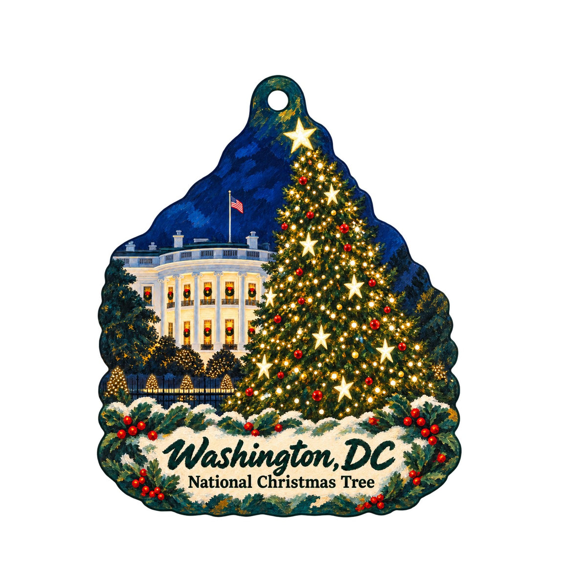 Urban Dwell Christmas custom wood ornament OC1446 on white
