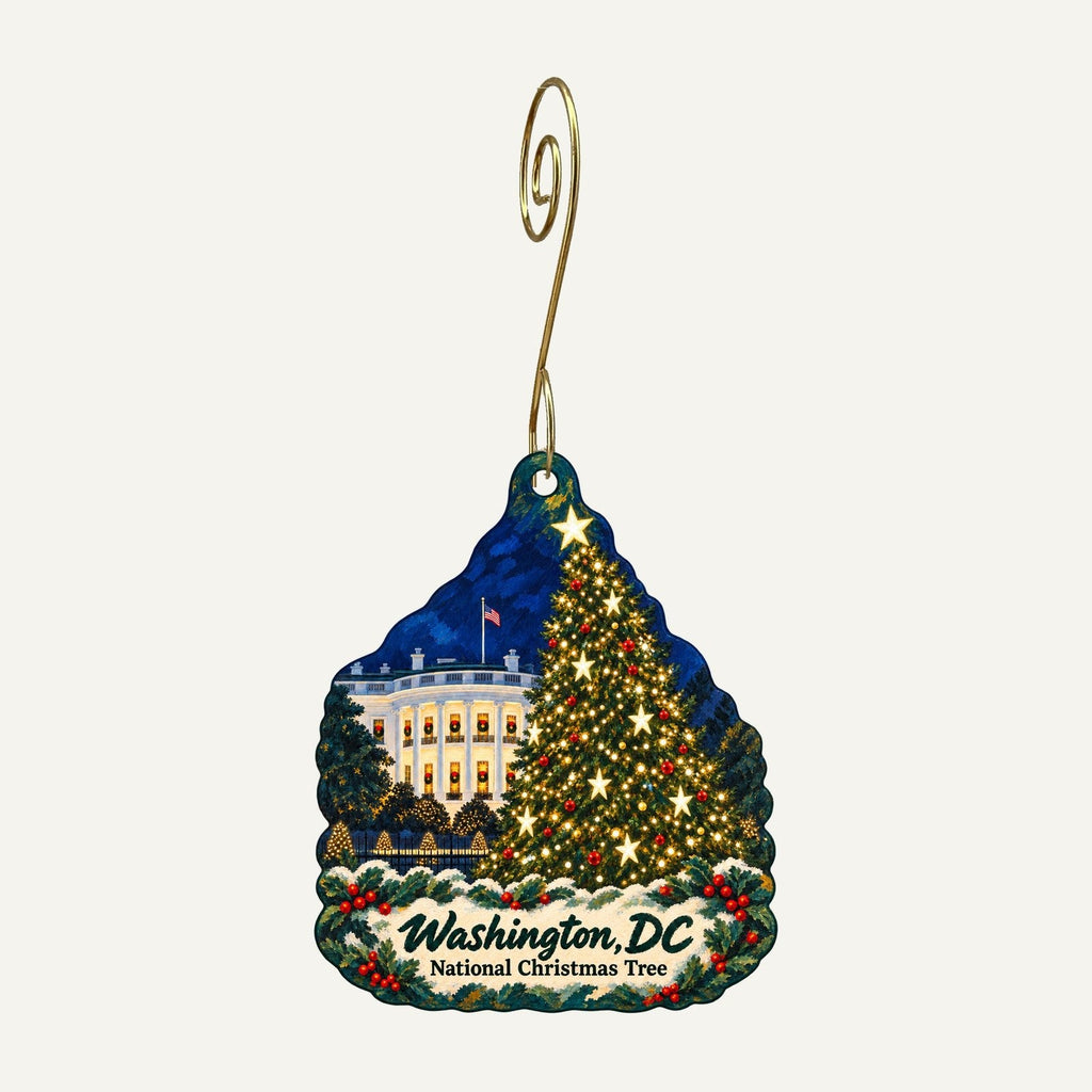 Urban Dwell Christmas custom wood ornament OC1446 hanging on hook