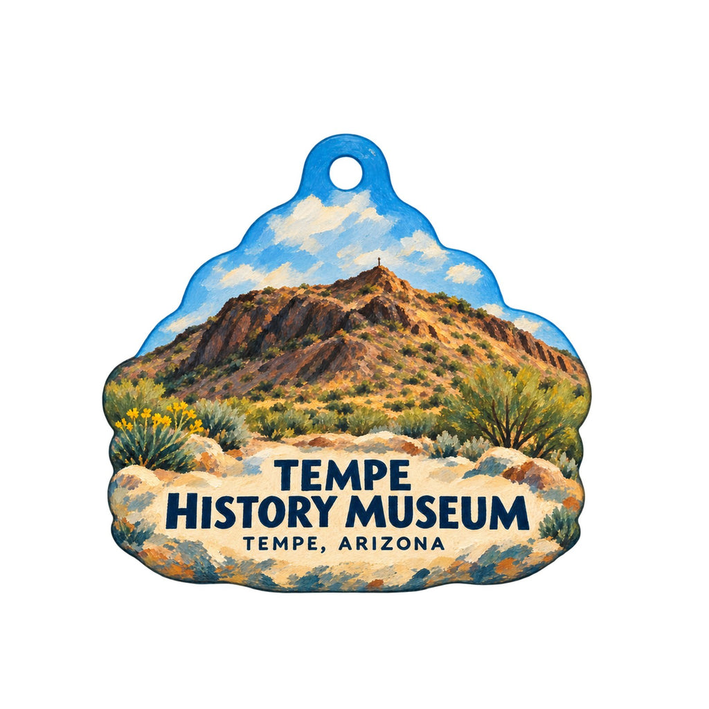 Tempe History Museum Logo custom wood ornament OC1448 on white