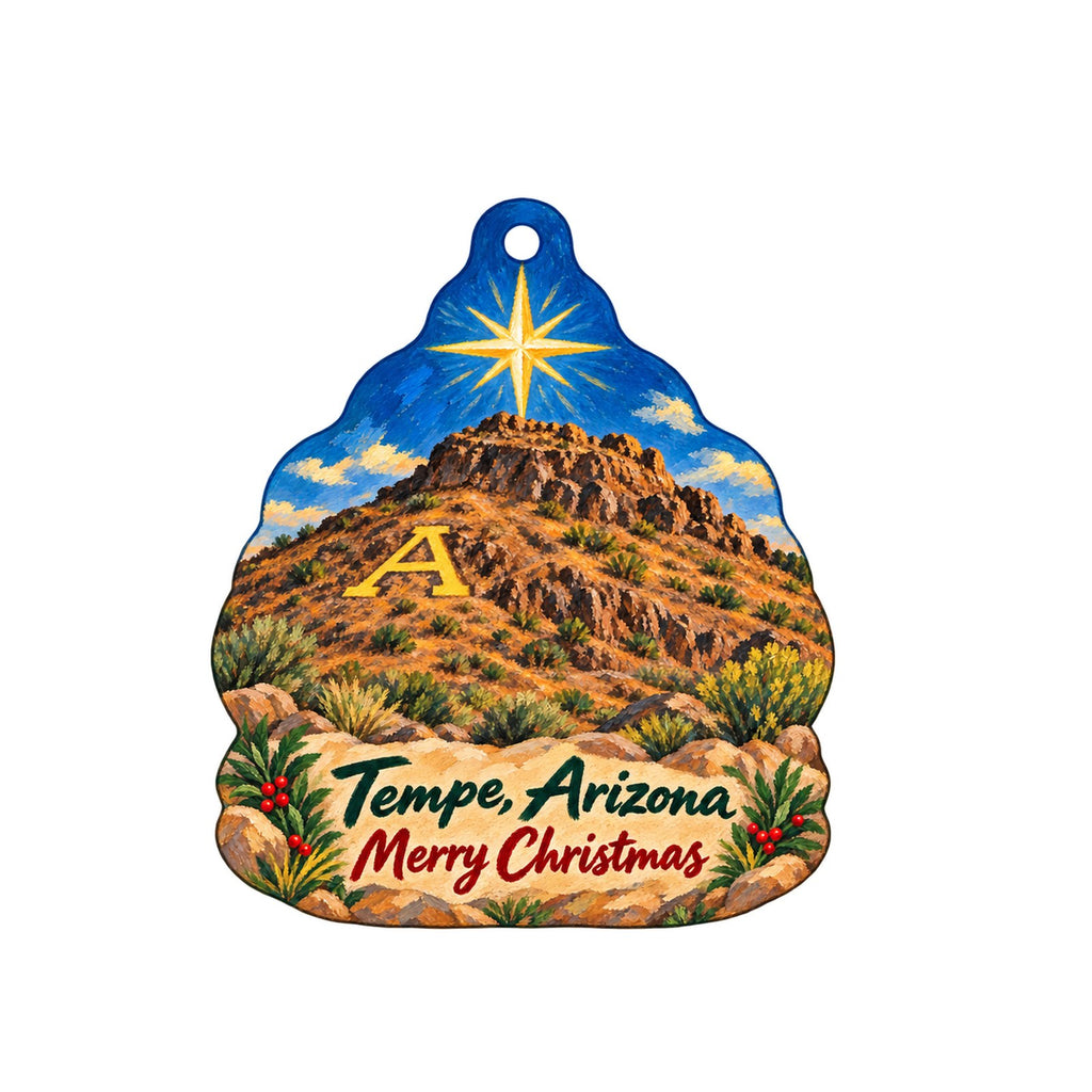 Tempe History Museum Christmas custom wood ornament OC1449 on white