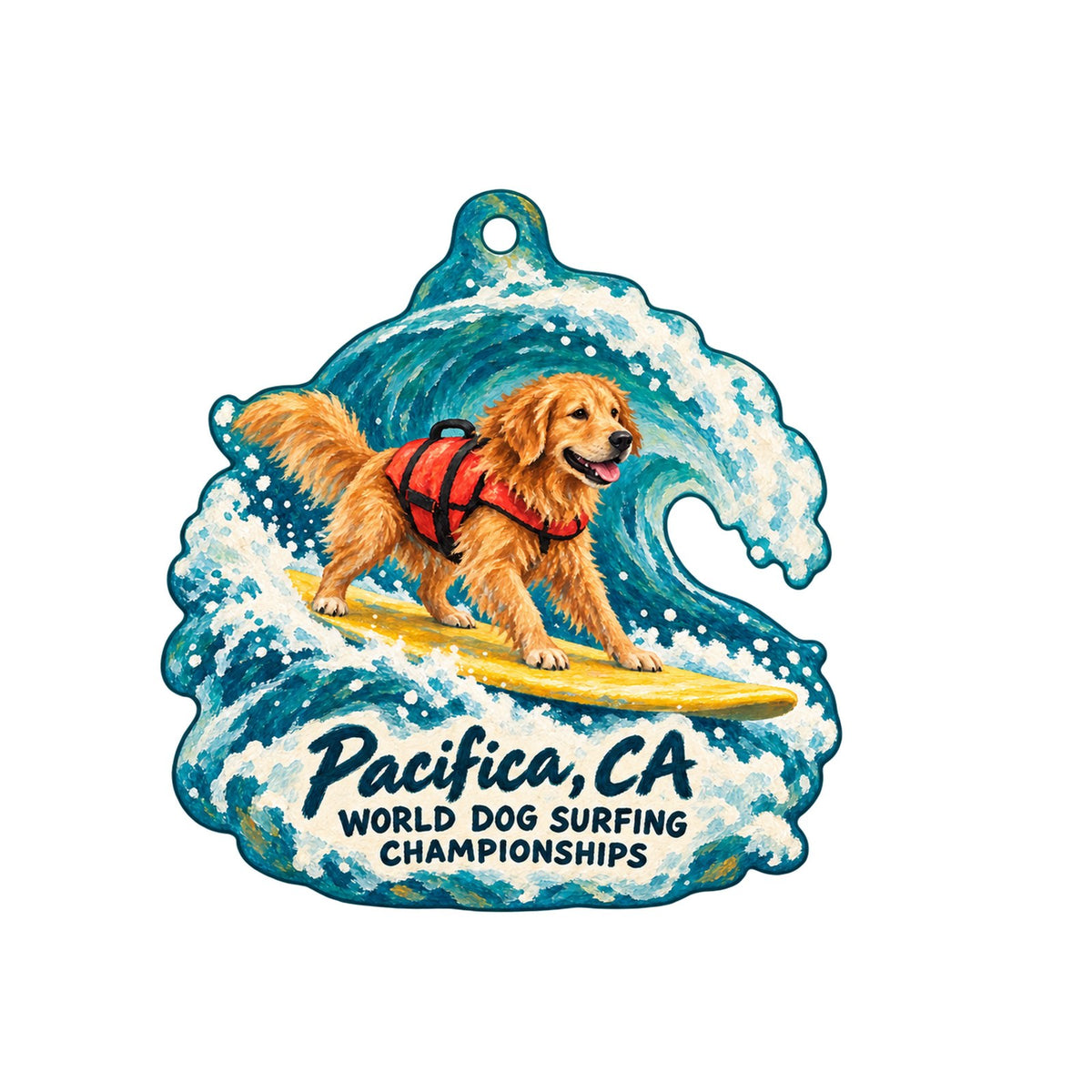 Pedro Point Sirens Town Icon custom wood ornament OC1456 on white
