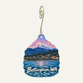 Village Books and Paper Dreams Town Icon custom wood ornament OC145 hanging on hook
