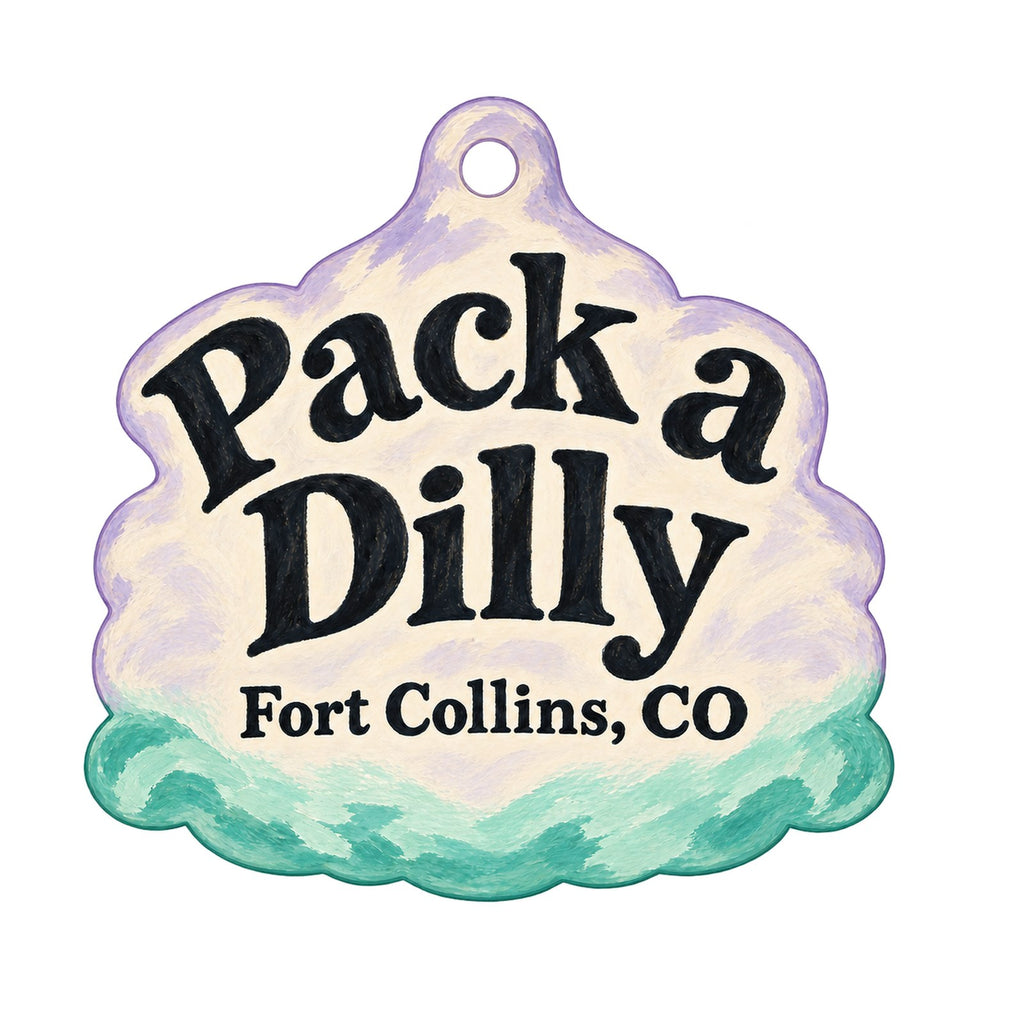 Pack a Dilly Logo custom wood ornament OC1466 on white