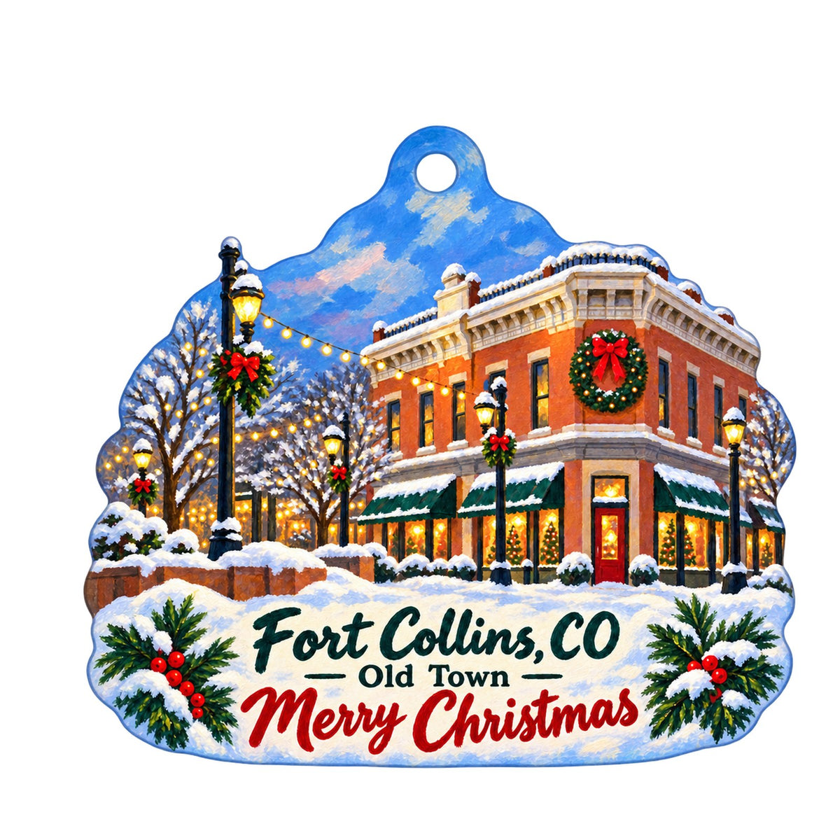 Pack a Dilly Christmas custom wood ornament OC1467 on white