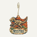 The Museum Store at the Natural History Museum of Utah Logo custom wood ornament OC146 hanging on hook