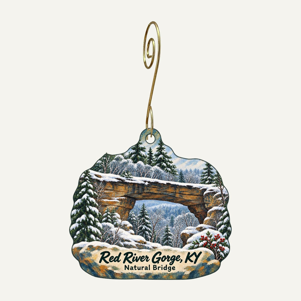 Red River Gorge General Store Christmas custom wood ornament OC1482 hanging on hook