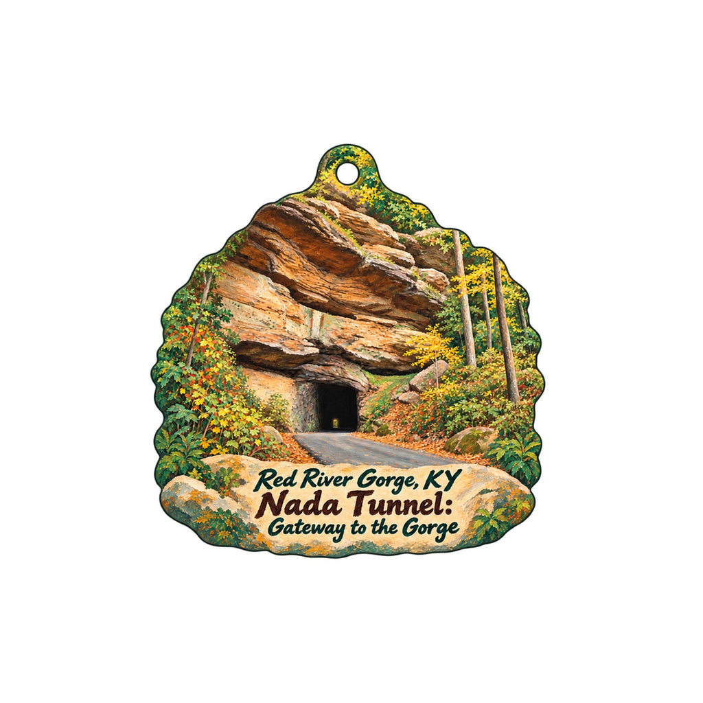 Red River Gorge General Store Town Icon custom wood ornament OC1483 on white