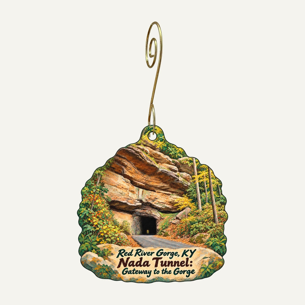 Red River Gorge General Store Town Icon custom wood ornament OC1483 hanging on hook