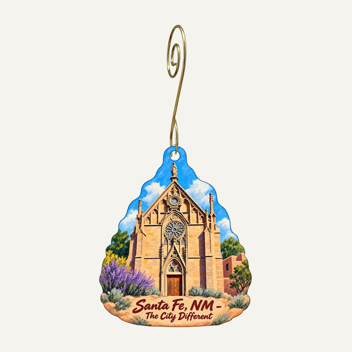 Gift Shop at CHRISTUS St. Vincent Town Icon custom wood ornament OC1492 hanging on hook