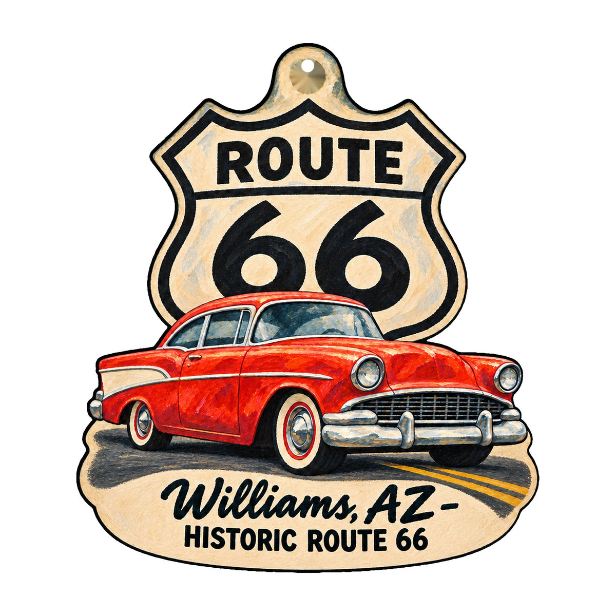 Colors of the West OC1495 revised artwork: Williams, AZ — Historic Route 66