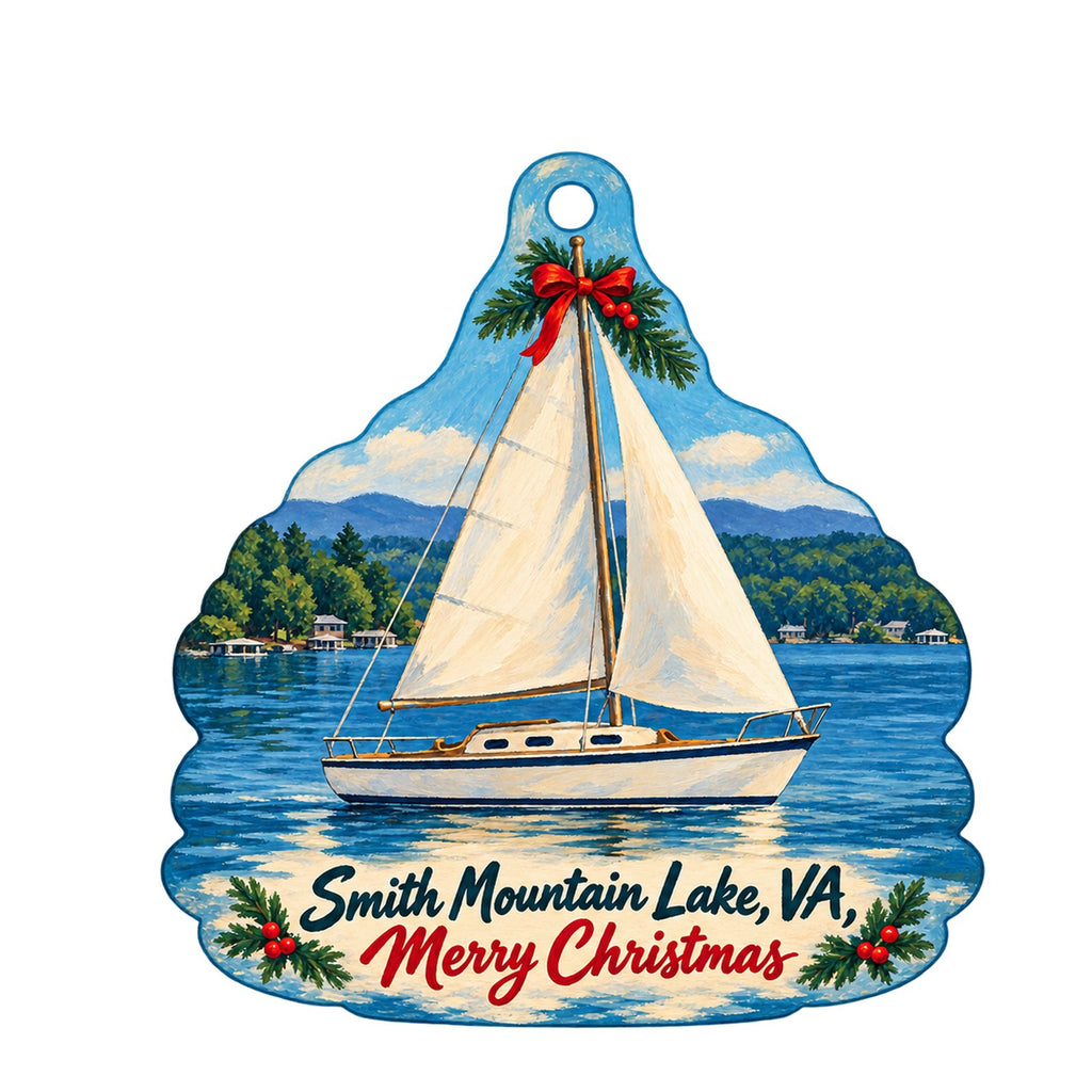 Gifts Ahoy Christmas custom wood ornament OC1497 on white