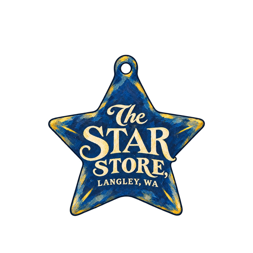 The Star Store Logo custom wood ornament OC1499 on white