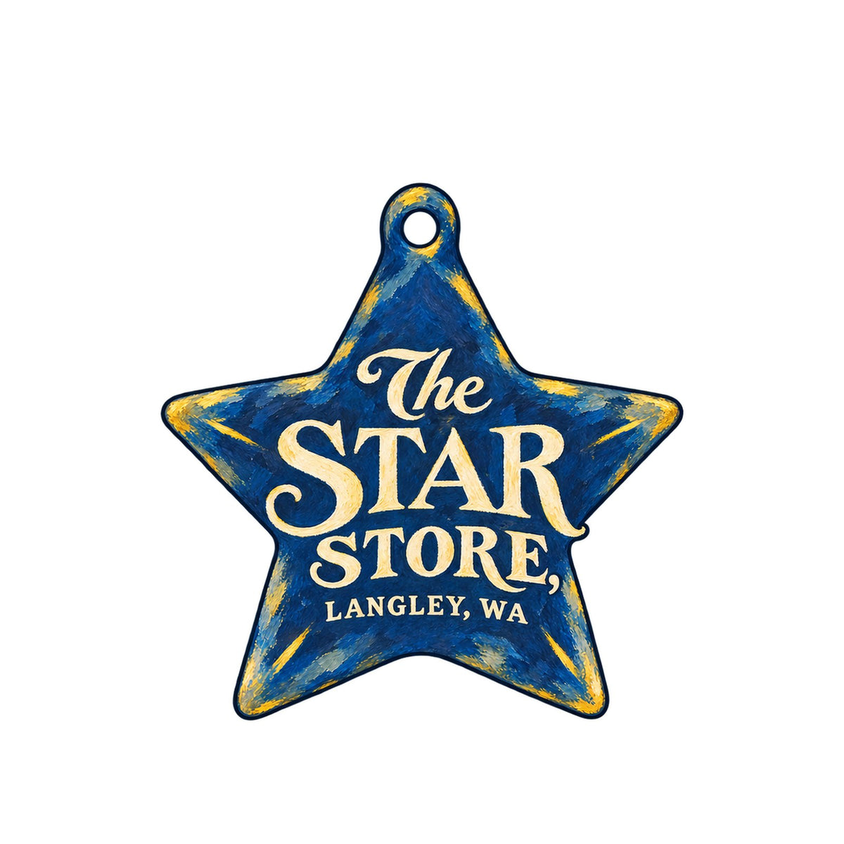 The Star Store Logo custom wood ornament OC1499 on white