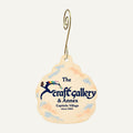 The Craft Gallery & Annex Logo custom wood ornament OC149 hanging on hook