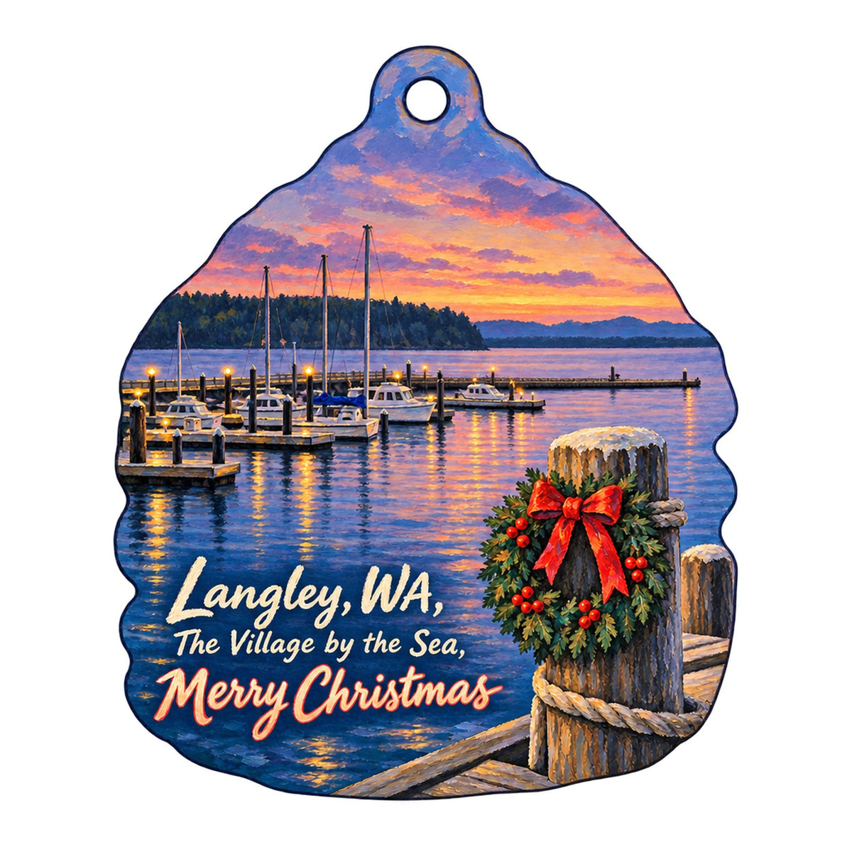 The Star Store Christmas custom wood ornament OC1500 on white