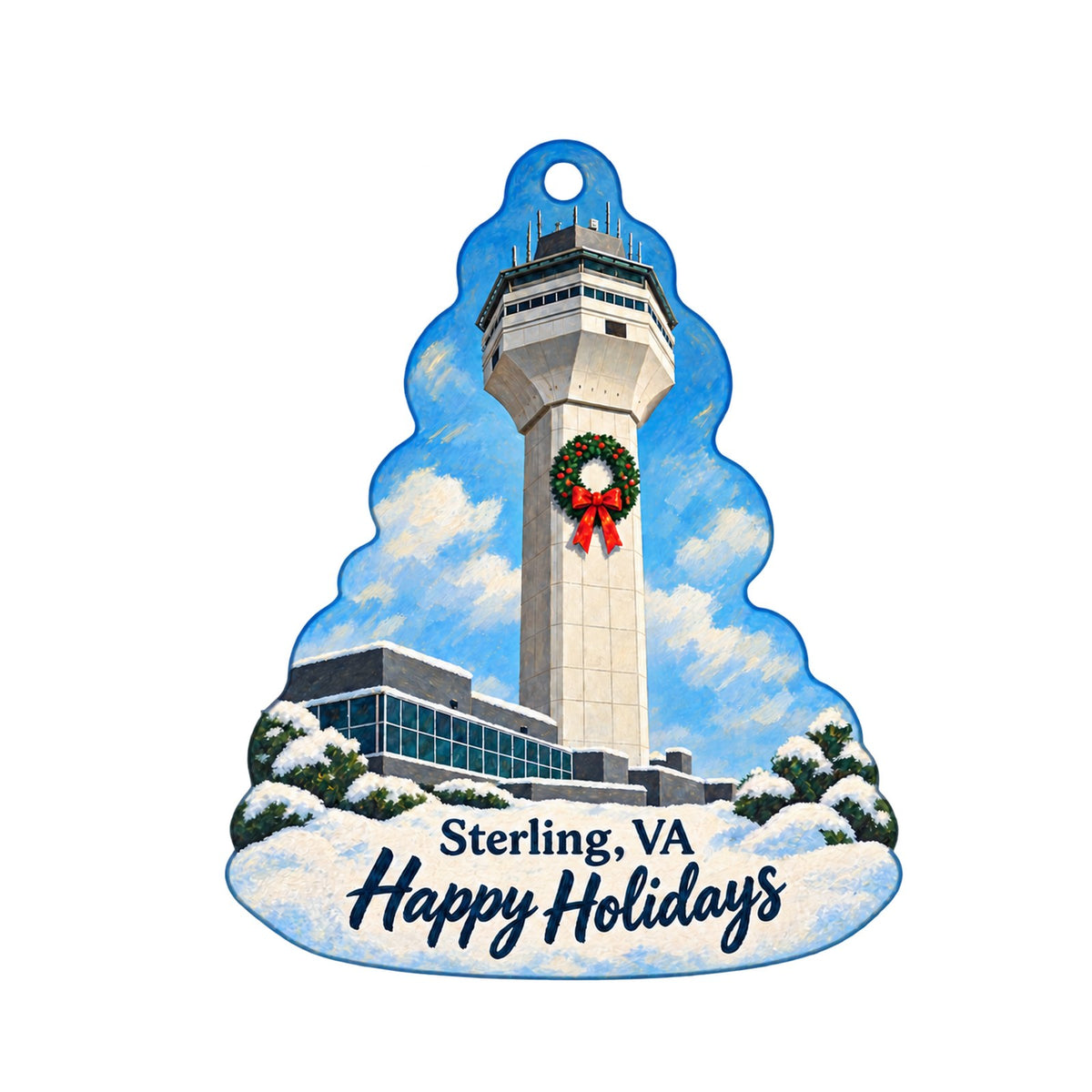 Svaha USA Christmas custom wood ornament OC1503 on white