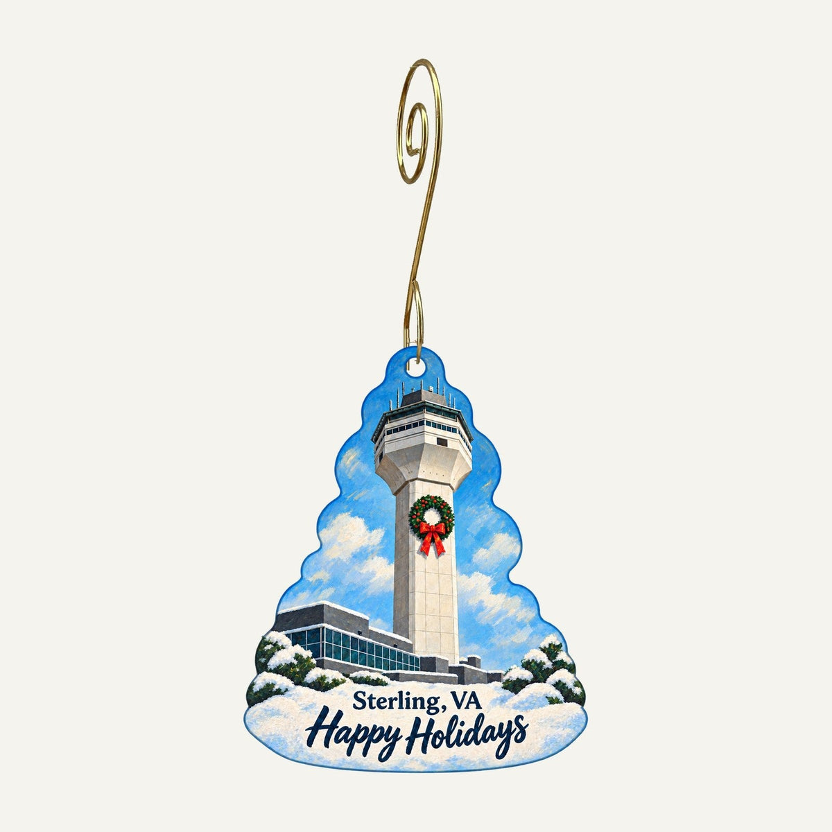 Svaha USA Christmas custom wood ornament OC1503 hanging on hook