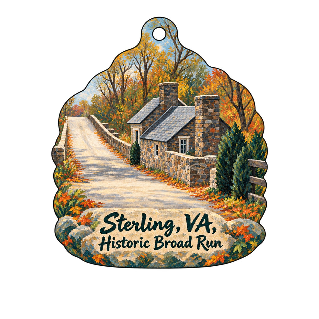 Svaha USA Town Icon custom wood ornament OC1504 on white