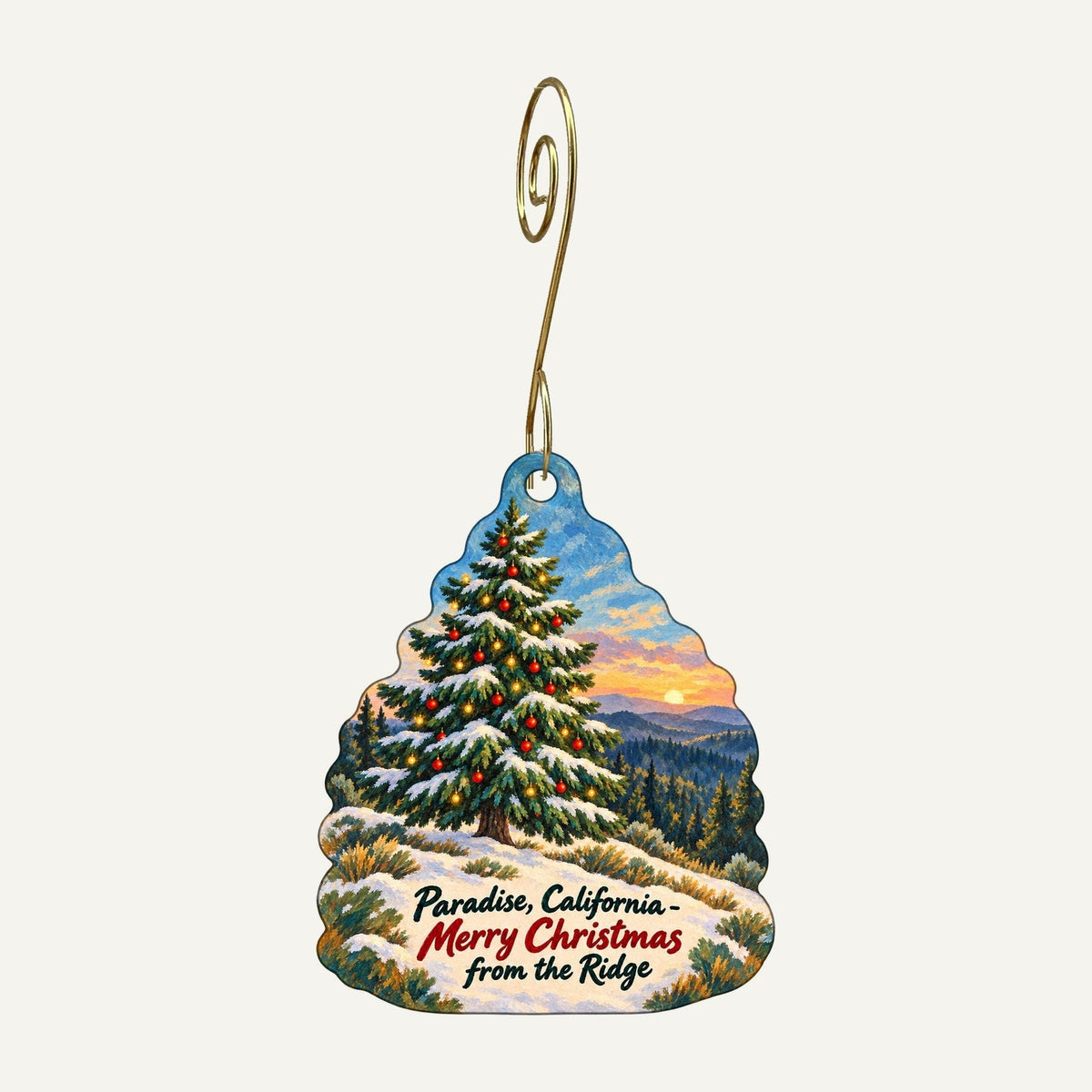 Thomas Ace Hardware, Inc. Christmas custom wood ornament OC1509 hanging on hook