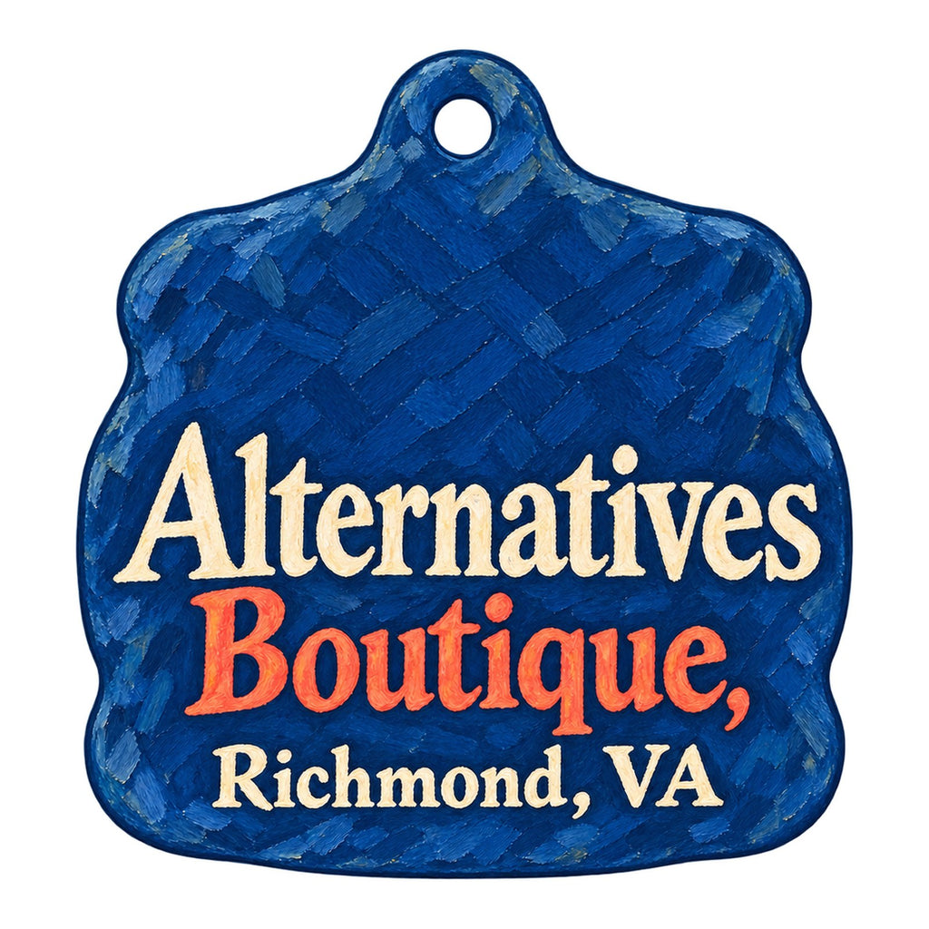 Alternatives Boutique Logo custom wood ornament OC1517 on white