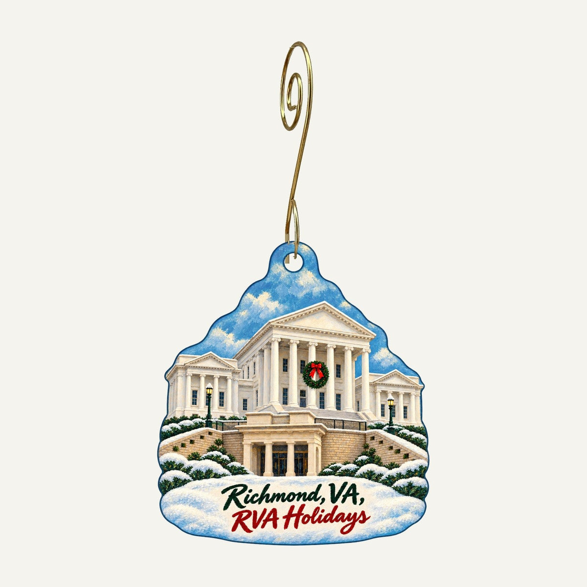 Alternatives Boutique Christmas custom wood ornament OC1518 hanging on hook