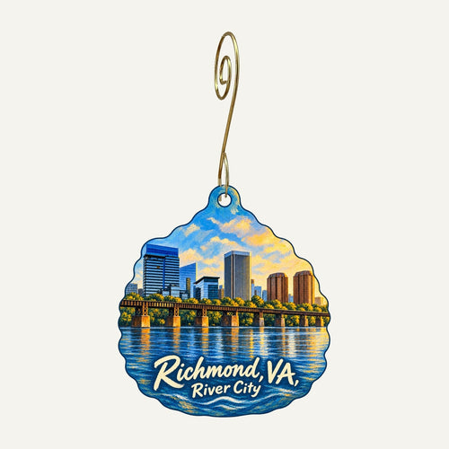 Alternatives Boutique Town Icon custom wood ornament OC1519 hanging on hook