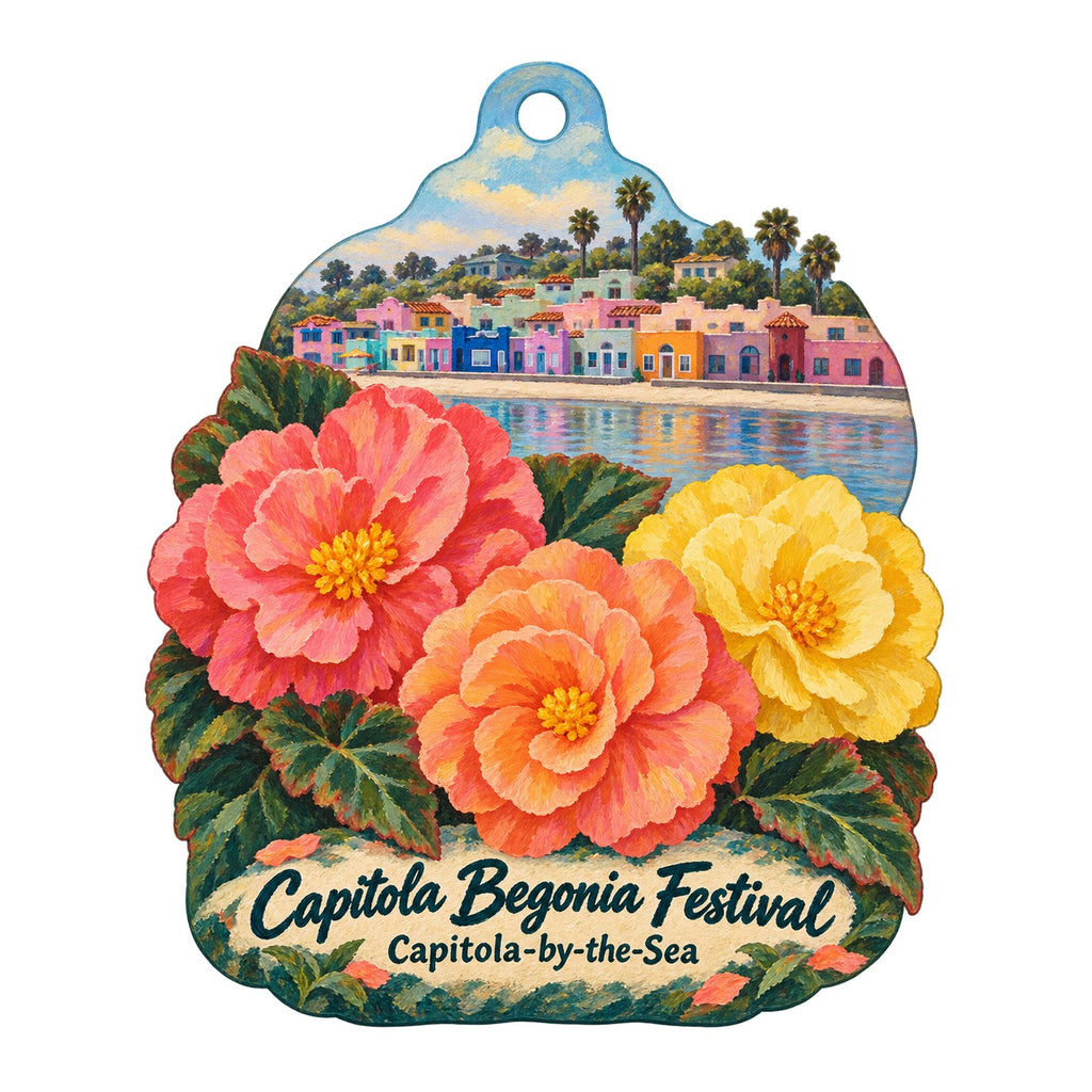 The Craft Gallery & Annex Town Icon custom wood ornament OC151 on white