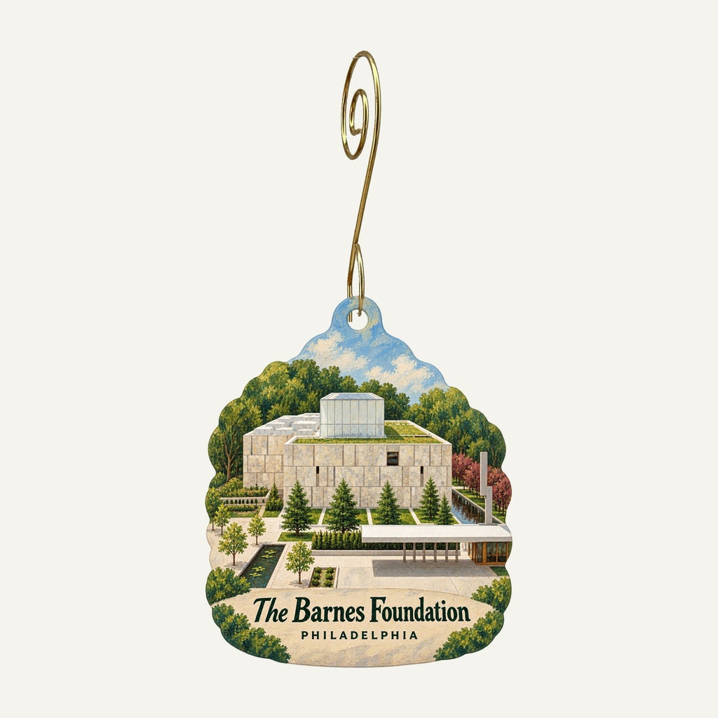 The Barnes Foundation Logo custom wood ornament OC152 hanging on hook
