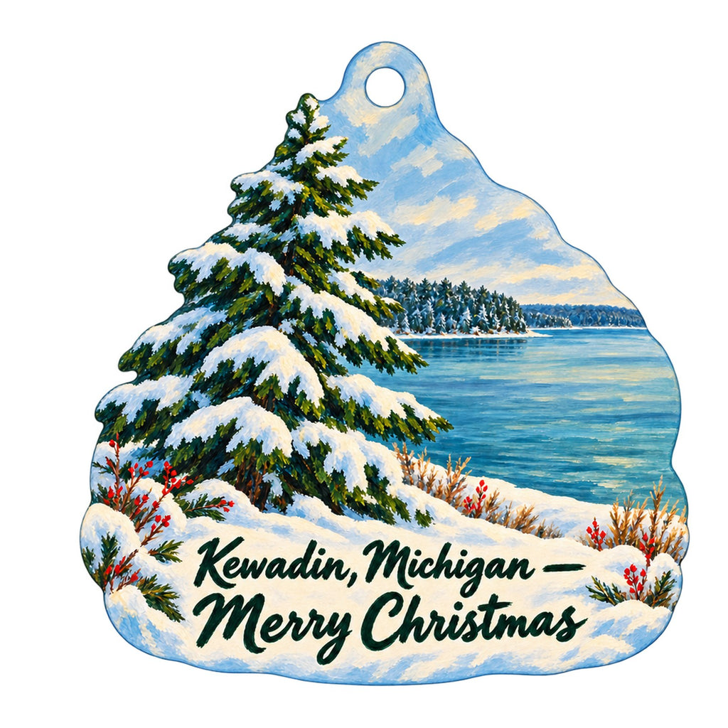 Pine Hill Nursery and Landscaping Christmas custom wood ornament OC1530 on white