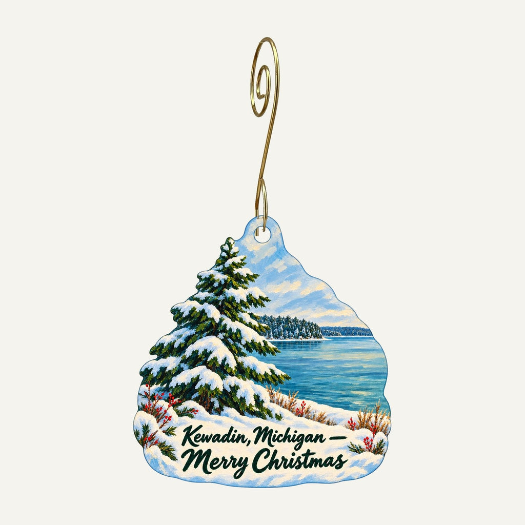 Pine Hill Nursery and Landscaping Christmas custom wood ornament OC1530 hanging on hook