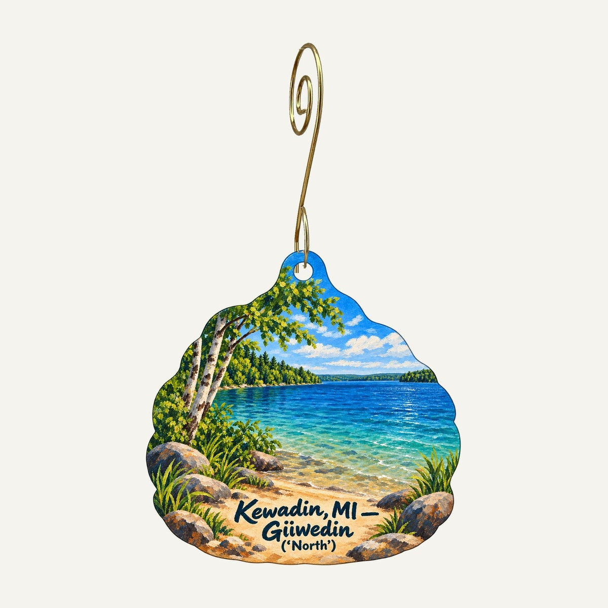 Pine Hill Nursery and Landscaping Town Icon custom wood ornament OC1531 hanging on hook