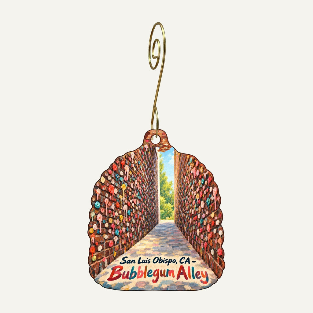 Growing Grounds Town Icon custom wood ornament OC1534 hanging on hook
