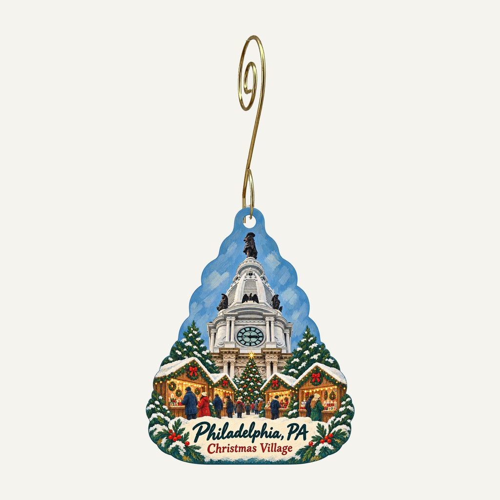 The Barnes Foundation Christmas custom wood ornament OC153 hanging on hook