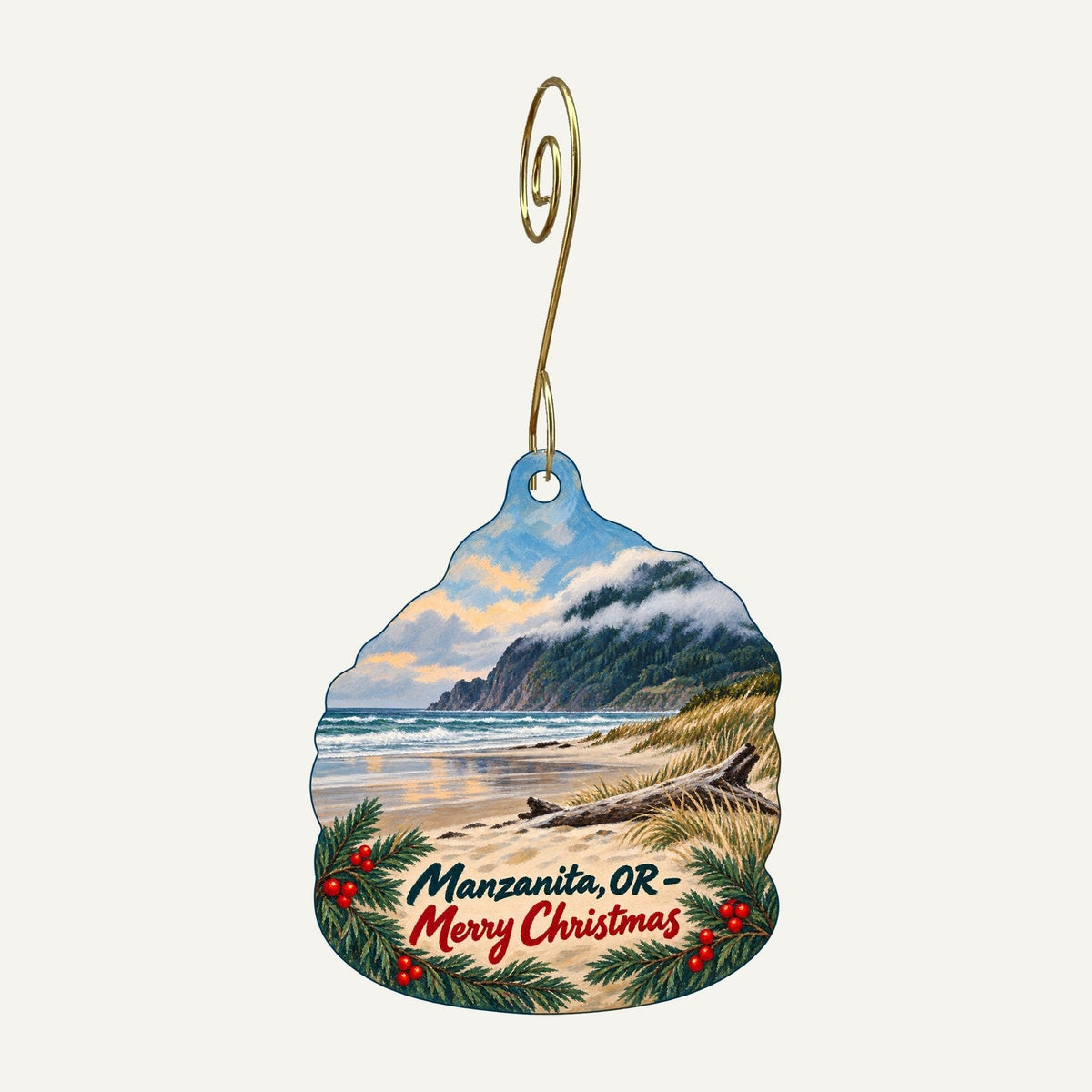 T-Spot Christmas custom wood ornament OC1548 hanging on hook