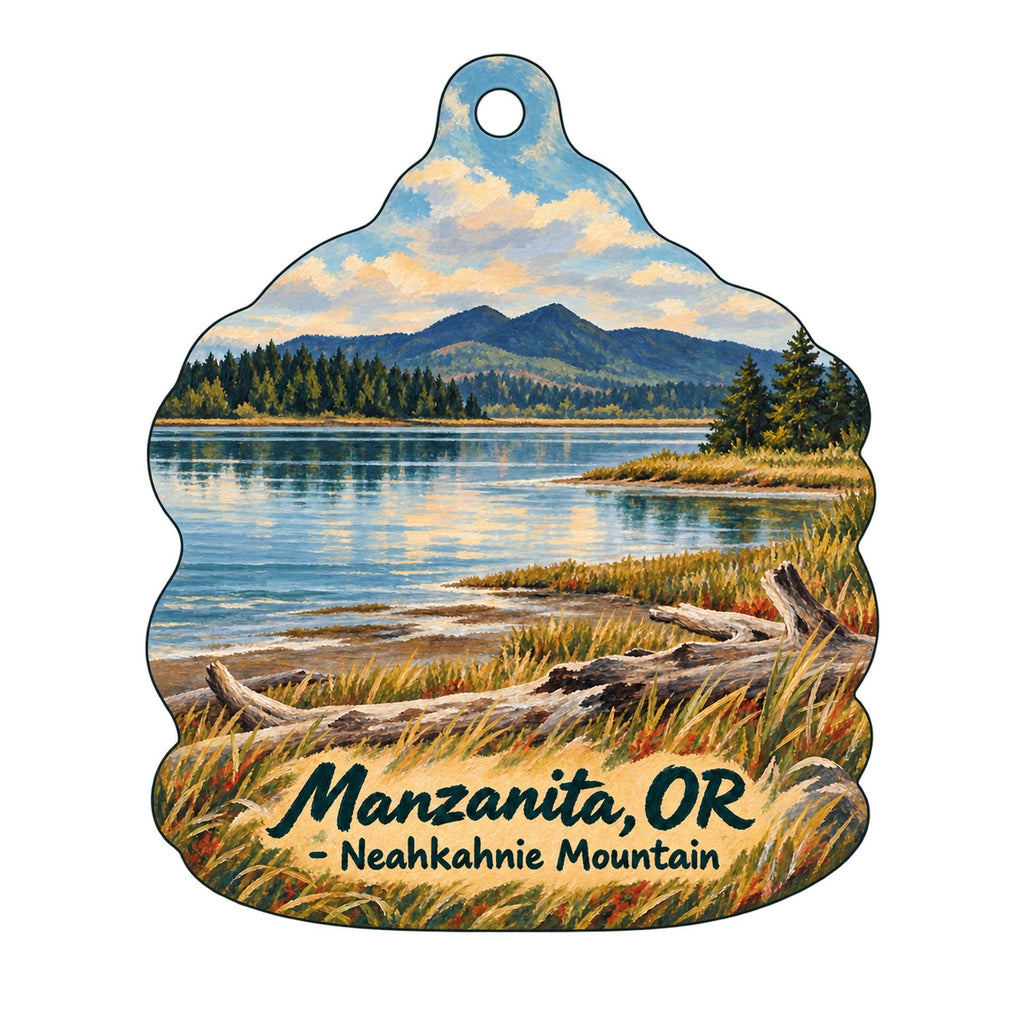 T-Spot Town Icon custom wood ornament OC1549 on white
