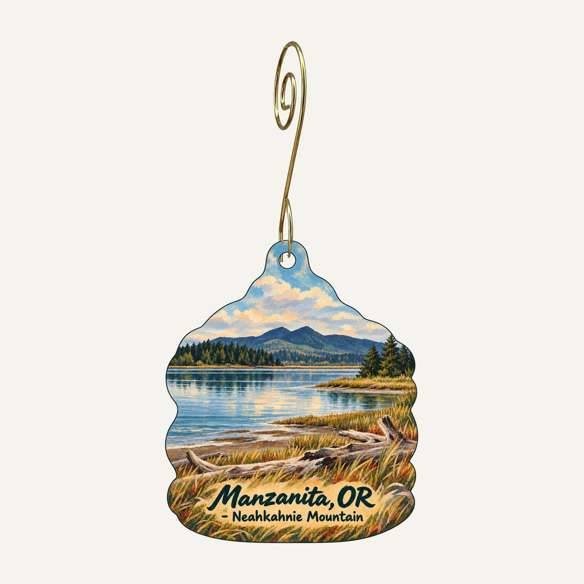 T-Spot Town Icon custom wood ornament OC1549 hanging on hook