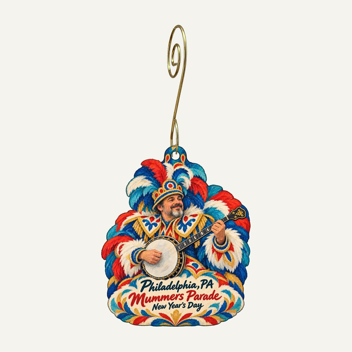 The Barnes Foundation Town Icon custom wood ornament OC154 hanging on hook