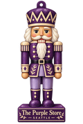 The Purple Store Plum Nutcracker custom wood ornament OC1555