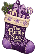 The Purple Store Purple Christmas Stocking custom wood ornament OC1556