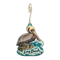 Raindance — Local inspiration custom wood ornament OC1564, photographic gold spiral hook