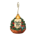 Tropical Trends — Christmas custom wood ornament OC1566, photographic gold spiral hook