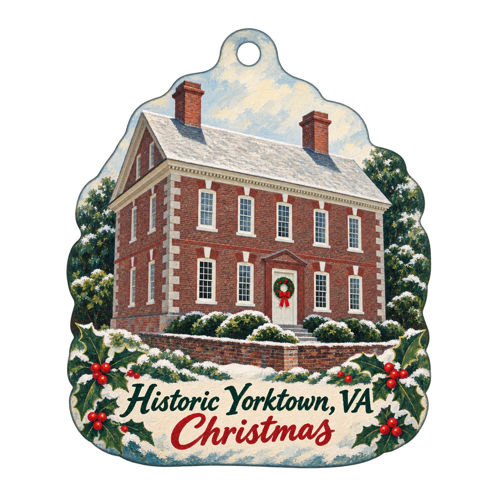 Eastern National - Colonial National Historical Park store Christmas custom wood ornament OC156 on white