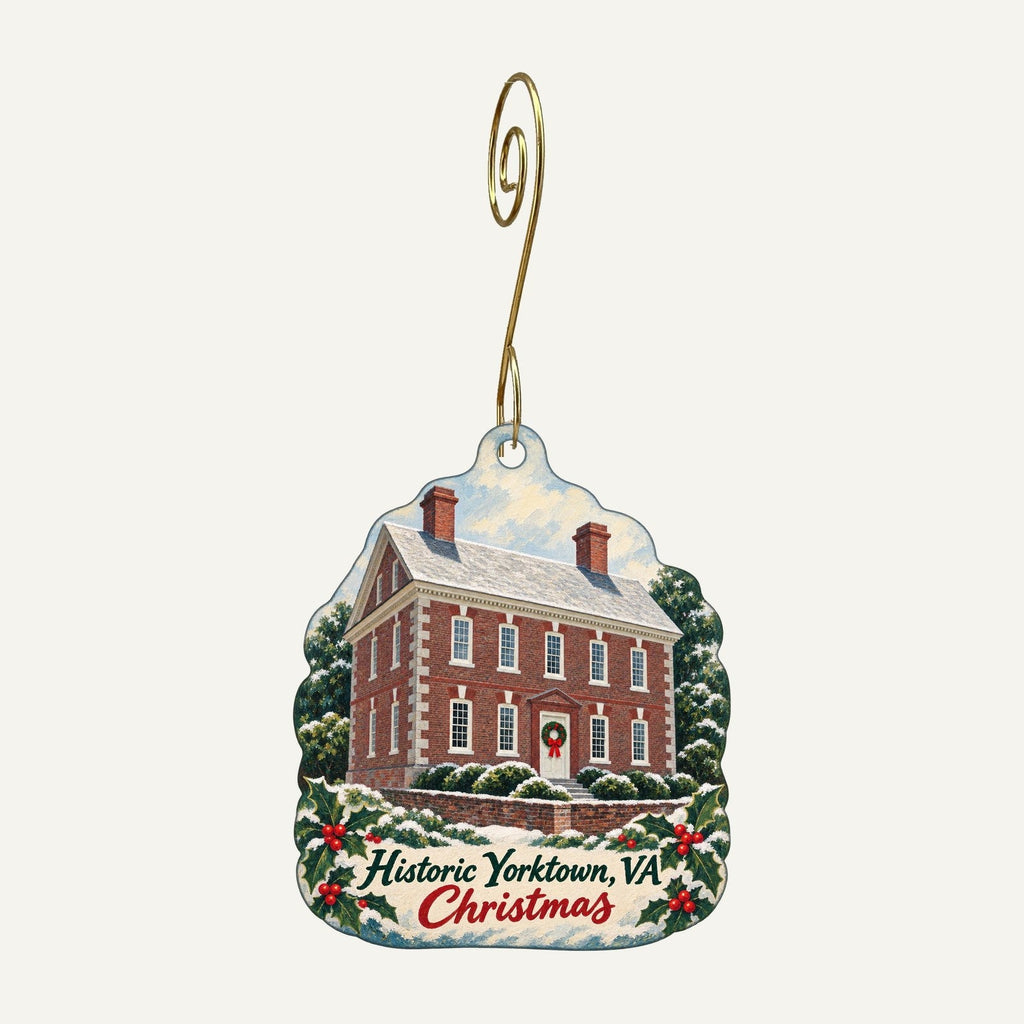 Eastern National - Colonial National Historical Park store Christmas custom wood ornament OC156 hanging on hook