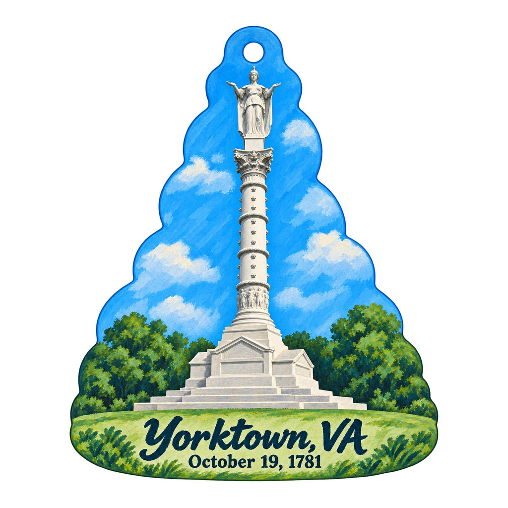 Eastern National - Colonial National Historical Park store Town Icon custom wood ornament OC157 on white