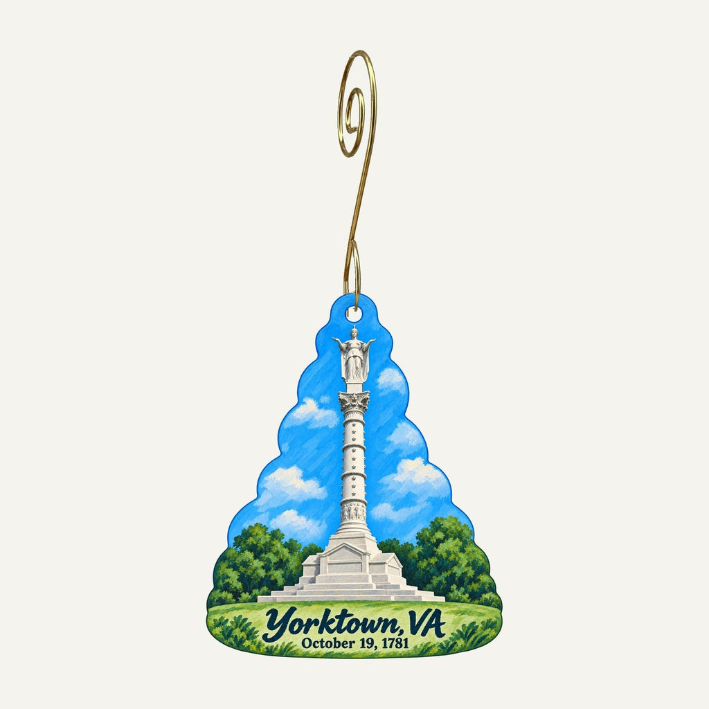Eastern National - Colonial National Historical Park store Town Icon custom wood ornament OC157 hanging on hook