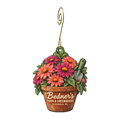 Bedner's Farm and Greenhouse — Store identity custom wood ornament OC1580, photographic gold spiral hook
